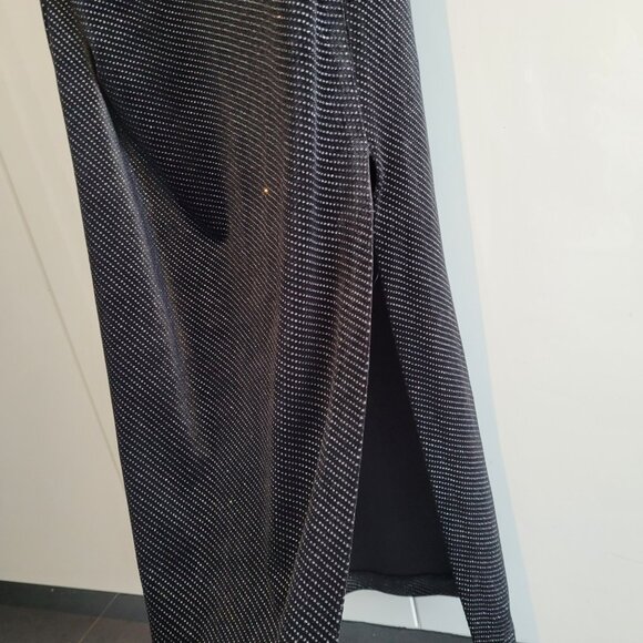 Zara Sleeveless Velvet Shimmer Maxi Dress with Back Slit Size M - Picture 9 of 12